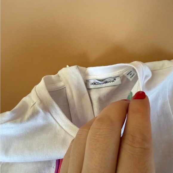 D&G White Dress with Red Floral Design - Picture 4 of 9